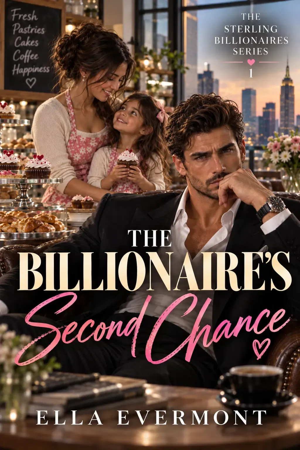The Billionaire's Second Chance by Ella Evermont, first book in the Sterling Billionaires series